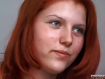A estreia da ruiva adolescente
