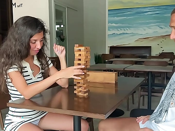 Stepsister lost her ass in a Jenga game