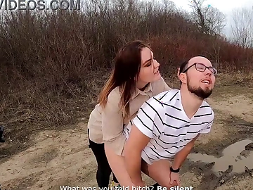 My bitch screamed loudly, so she ate her