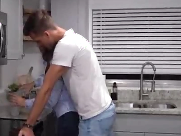 My busty stepmom spills breast milk from