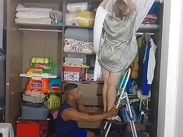 Пасынок трахает