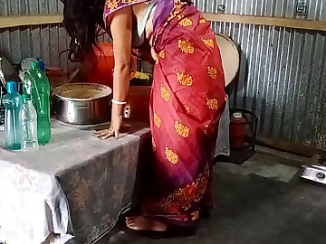 Red Saree Cute Bengali Boudi sex